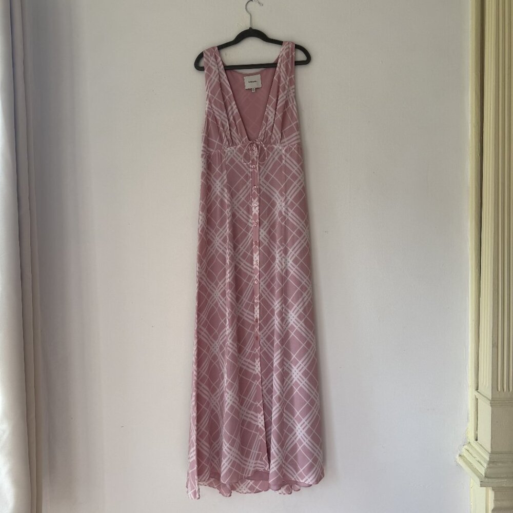Reformation Ceara Dress in Rose Plaid - Picture 4 of 6